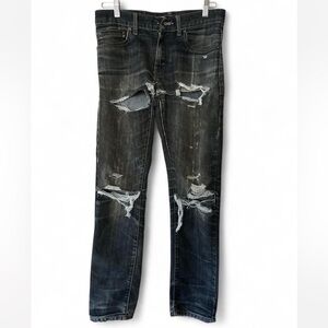Levi's Distressed Black Skinny Jeans